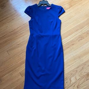 Betsy Johnson blue cap sleeve dress. Worn 1x